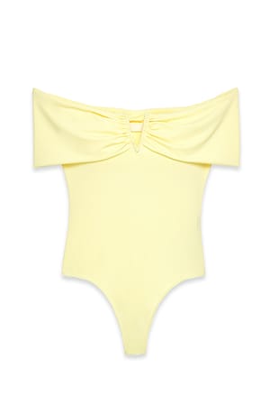 Light Yellow Jersey Deep V-Neck Body