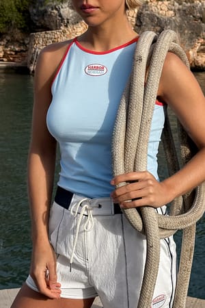 Light Blue Jersey Tank Top