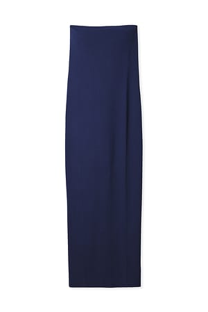 Navy Tube-Maxikleid aus Jersey