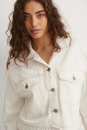Light Ecru Veste Courte
