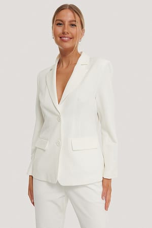White Blazer Droit