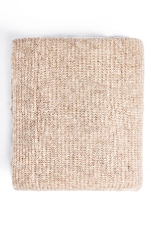 Beige Tørklæde i alpakkablanding