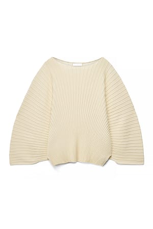 Cream Strickcape