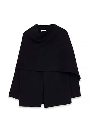 Black Strick-Cape-Cardigan