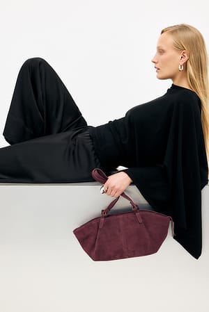 Black Strikket kappetop