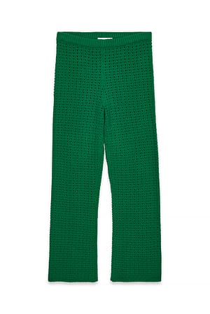 Green gehäkelte Strickhose