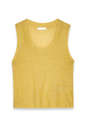 Yellow Lurex-Strickunterhemd