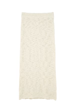 Offwhite Knitted Maxi Skirt