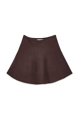Brown Jupe courte en maille