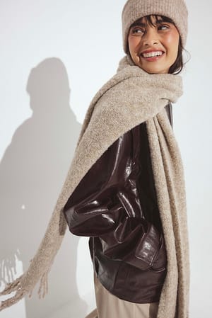 Beige Knitted Scarf