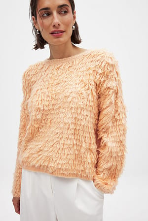 Peach Knitted Sweater
