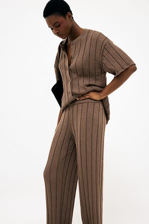 Brown Gebreide broek