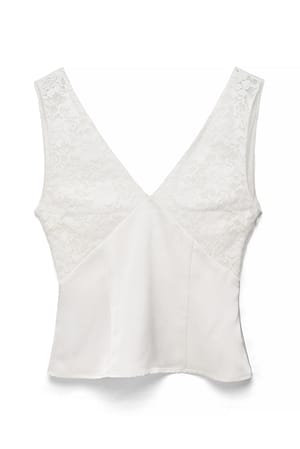 White Top med blondedetalje