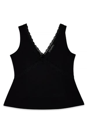 Black Topp med spetsinsats