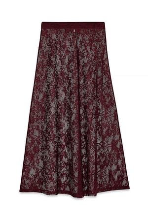 Plum Lace Maxi Skirt