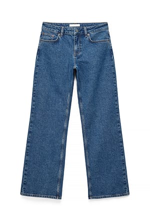 Mid Blue Lane Low Waist Jeans