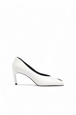 Offwhite Zapatos de tacón de piel