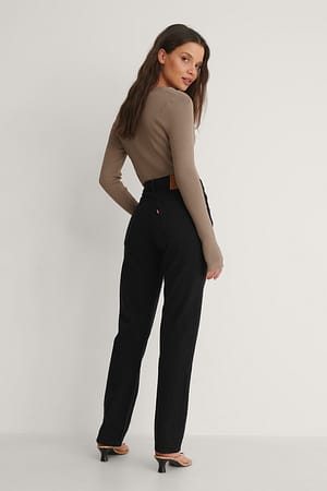 Black 501 Croppade Jeans