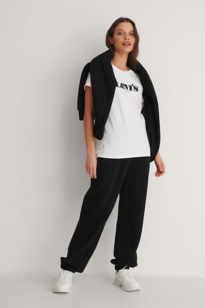 White Perfect T-shirt met logo