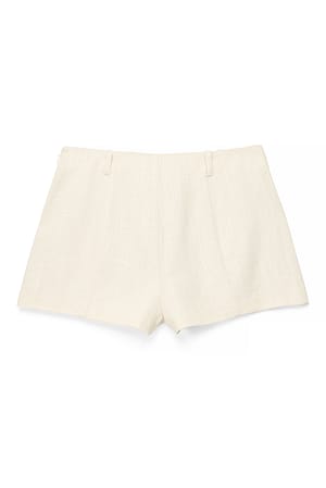Sand Minishorts aus Leinenmischung