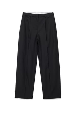 Black Twill-Hose mit langem Rohr