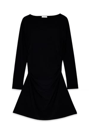 Black langärmeliges Minikleid