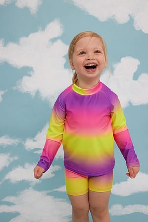Ombre Print Zwemtop met lange mouwen
