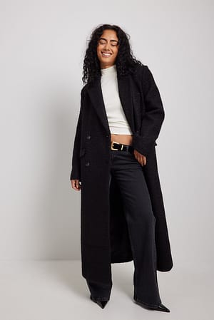 Black Long Straight Coat