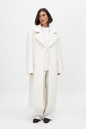 Off White Lång strukturerad kappa