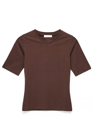 Brown Longer Sleeved T-Shirt