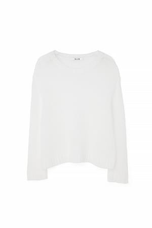 Offwhite Løs striktrøje