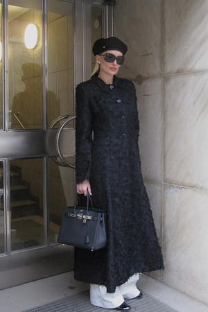 Black Oversized Structured Thin Coat