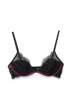 Wine Red Tiefliegender gepolsterter Wimpern-BH