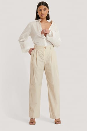 Light Beige Franca Trousers