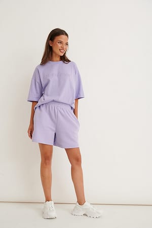 Lilac Ekologiska jerseyshorts