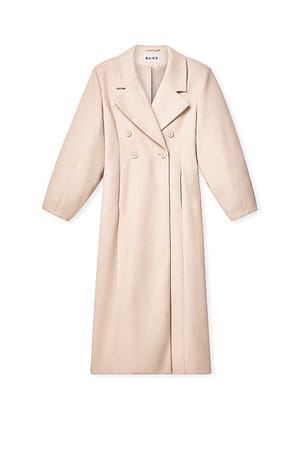 Beige Kåpe med markert liv