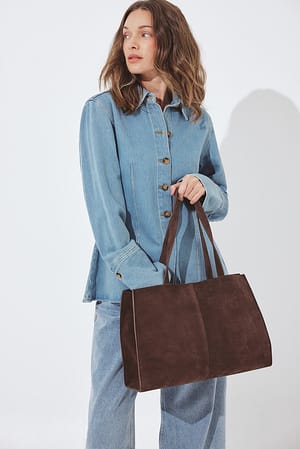 Light Blue Camisa vaquera con cintura marcada