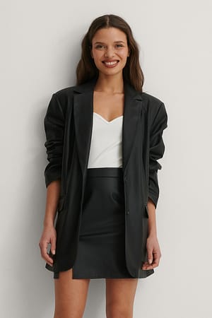 Black PU Mini Skirt