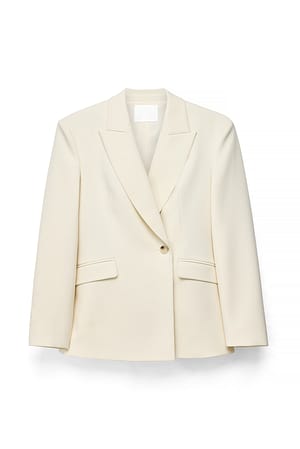 White Blazer ajusté Maxi Hourglass