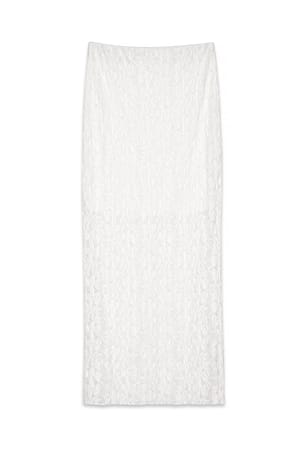 White Maxirock aus Spitze