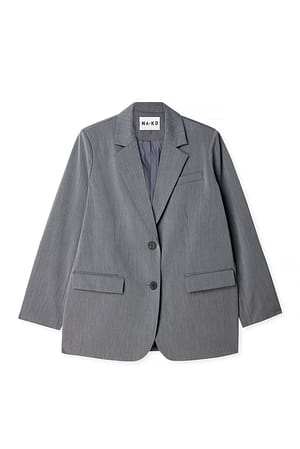 Grey Blazer maxi oversize