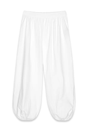 White Balloon-Hose mit mittlerer Taille