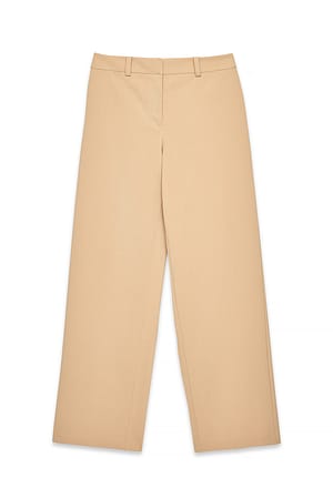 Camel Raka byxor med mellanhög midja