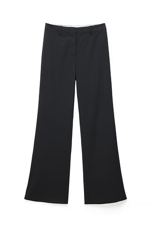 Black Schlaghosen mit mittlerer Taille
