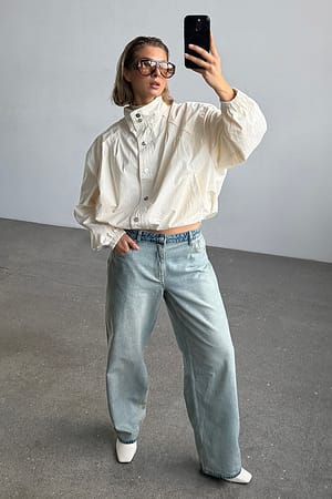 Sand Jean droit taille mi-haute à l'envers