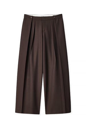 Brown Anzughose mit mittlerer Taille