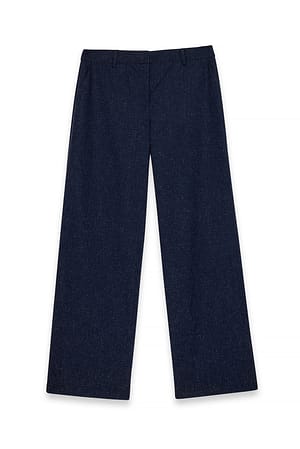 Blue Pantalón de tiro medio y pernera ancha