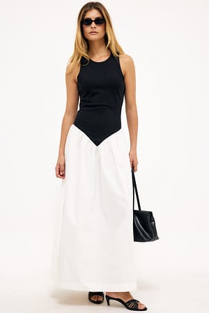 Black/White Midikjole