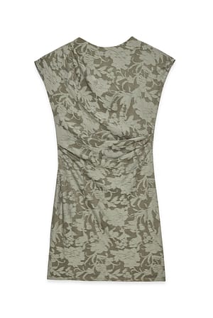 Light Khaki Minikleid mit offenem Rücken