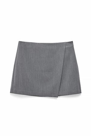 Grey Zware mini wikkelrok